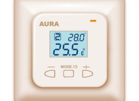 Терморегулятор для теплого пола Aura LTC 440 кремовый