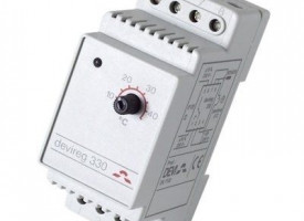 Терморегулятор для теплого пола Devi Devireg™ 330 с диапазоном температур от -10° до +10°C с датчиком на проводе