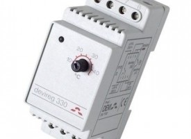 Терморегулятор для теплого пола Devi Devireg™ 330 с диапазоном температур от +5° до +45°C с датчиком на проводе