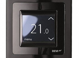 Терморегулятор для теплого пола Devi Devireg Touch c датчиком пола и воздуха (Черный)